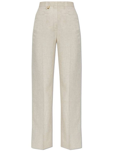 Jacquemus Trousers Sauge, Women's, Cream - JACQUEMUS - BALAAN 1