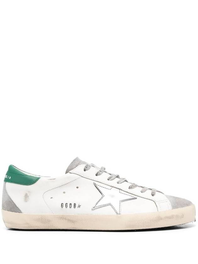 Superstar Green Heel Tab Leather Sneakers White - GOLDEN GOOSE - BALAAN 2