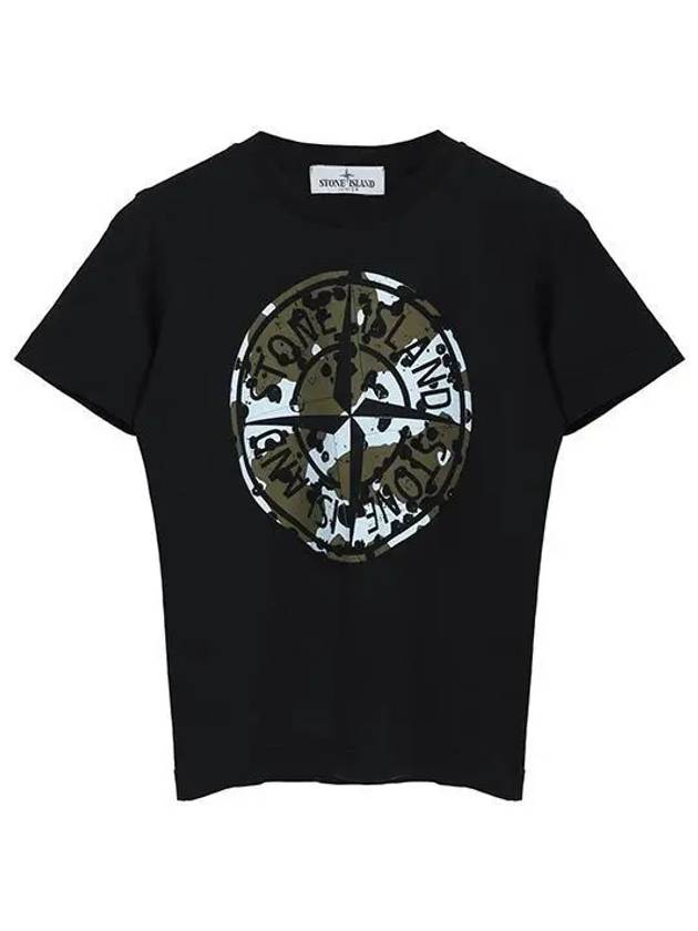 Kids Logo Short Sleeve T-Shirt Black - STONE ISLAND - BALAAN 2