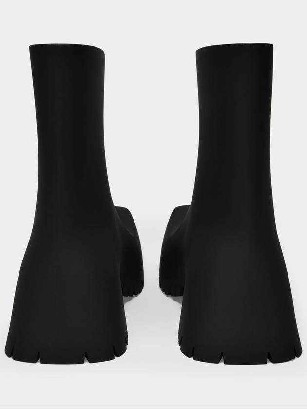 Square Toe Rubber Rain Boots Black - BALENCIAGA - BALAAN 4