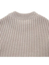 Wool Knit Top Beige - AMI - BALAAN 7