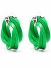 Twist Hoop Earrings Parakeet - BOTTEGA VENETA - BALAAN 2