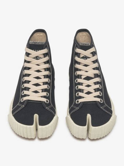 Tabi Cotton High Top Sneakers Black - MAISON MARGIELA - BALAAN 2