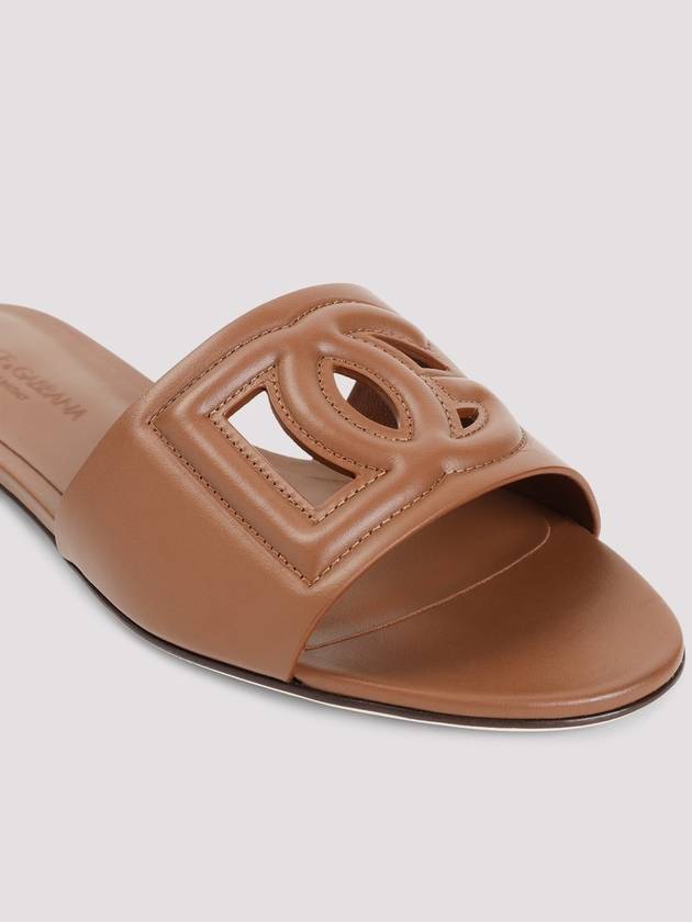 DG Millennial Logo Mule Sandals Brown - DOLCE&GABBANA - BALAAN 5