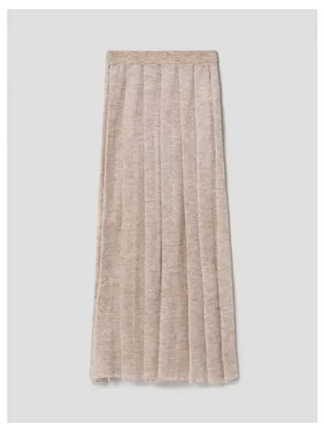 Women s mohair sheer knit pleated skirt beige domestic product GM0023090574417 - AURALEE - BALAAN 1