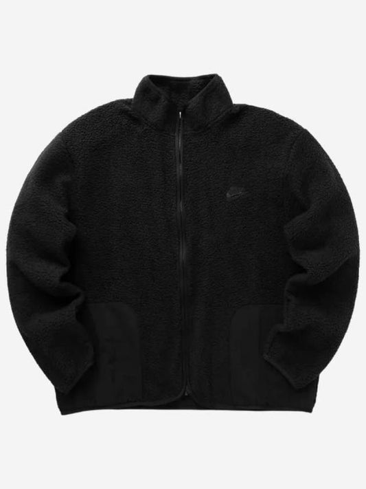 Club Fleece Winterized Jacket Black Asia FB8387 010 - NIKE - BALAAN 1