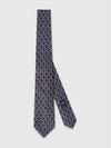 Horsebit Silk Jacquard Tie Dark Blue 7964104E0091168 - GUCCI - BALAAN 2