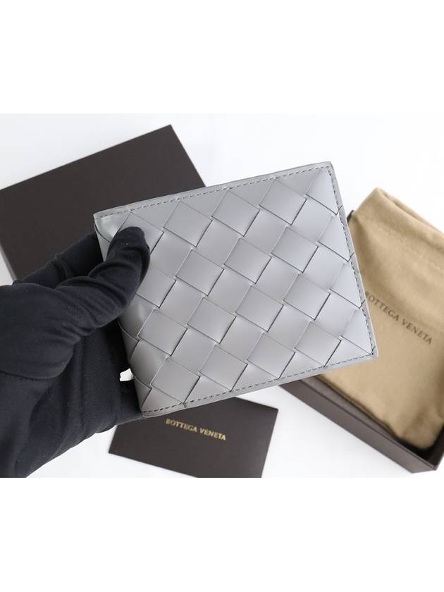 Intrecciato Half Wallet Grey - BOTTEGA VENETA - BALAAN 4