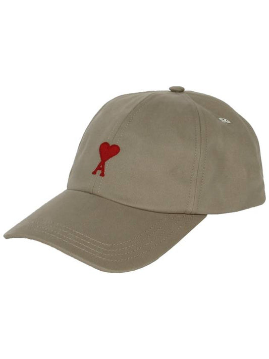 De Coeur Embroidered Logo Ball Cap Beige - AMI - BALAAN 2