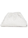 Intrecciato Nappa Leather Dumpling Clutch Bag White - BOTTEGA VENETA - BALAAN 2