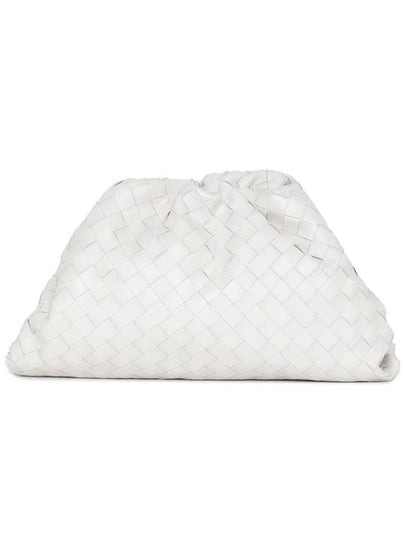 Intrecciato Nappa Leather Dumpling Clutch Bag White - BOTTEGA VENETA - BALAAN 2