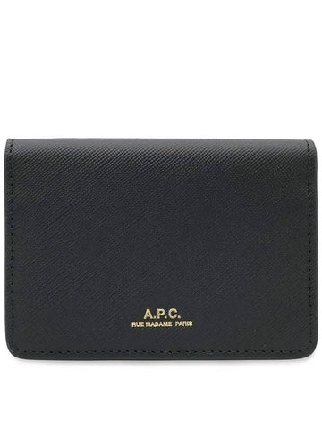 Stephane Horizon Leather Card Wallet Black - A.P.C. - BALAAN 1