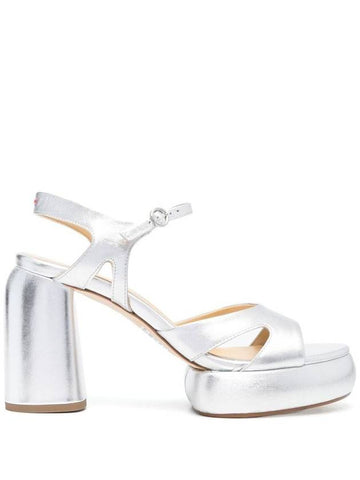 Aeyde Elektra  Nappa Leather Silver Shoes - AEYDE - BALAAN 1