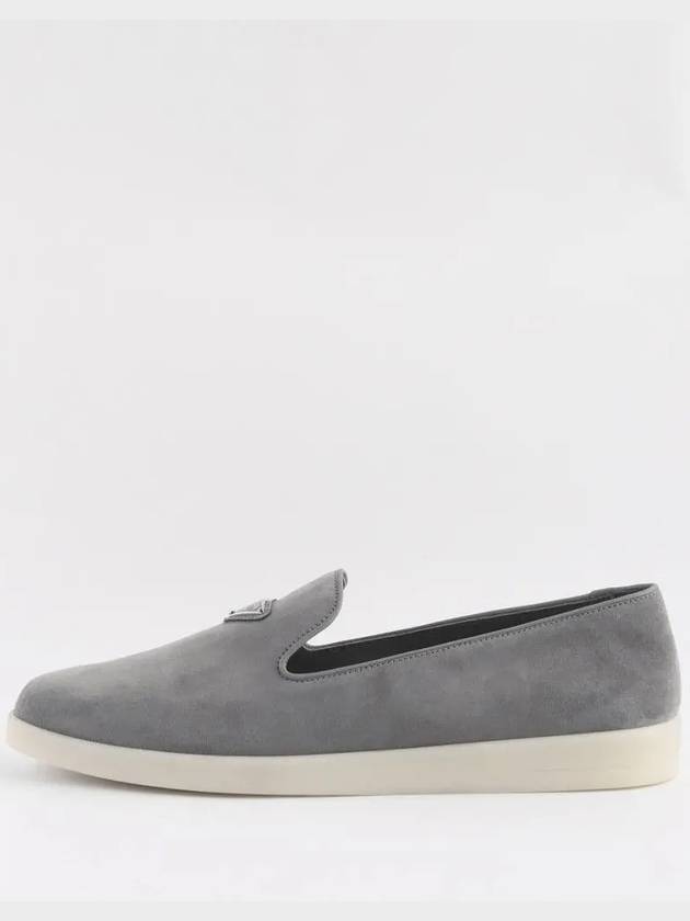 Suede Loafers Grey - PRADA - BALAAN 4