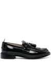 Spazzolato Goodyear Sole Tassel Kilt Leather Loafer Black - THOM BROWNE - BALAAN 1