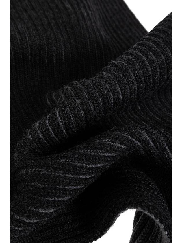 Stone Island Wool Scarf, Men's, Black - STONE ISLAND - BALAAN 3