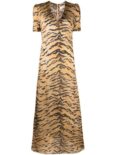 n Matchmaker Tiger Print Maxi Dress 8990DMAT - ZIMMERMANN - BALAAN 1