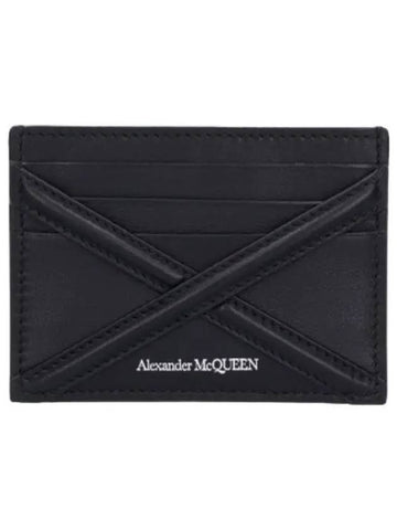 Harness Card Holder Black Wallet - ALEXANDER MCQUEEN - BALAAN 1