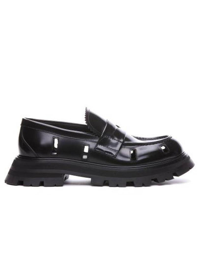 Cutout Flat Loafers Black - ALEXANDER MCQUEEN - BALAAN 2