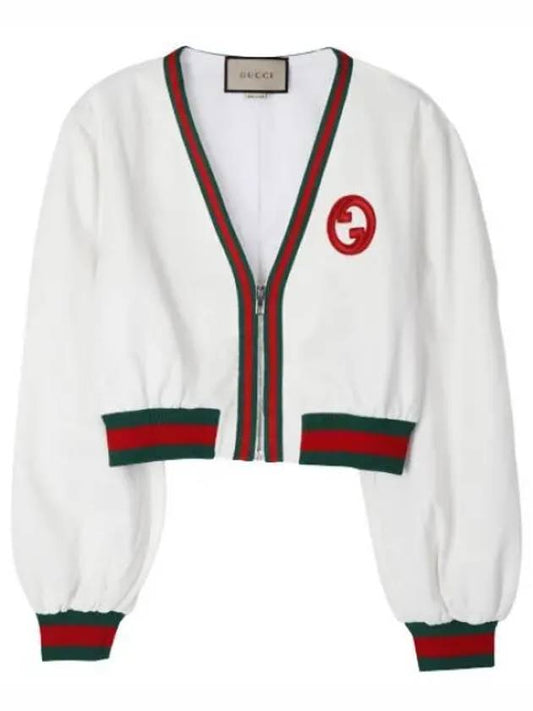 short white web jacket women - GUCCI - BALAAN 1