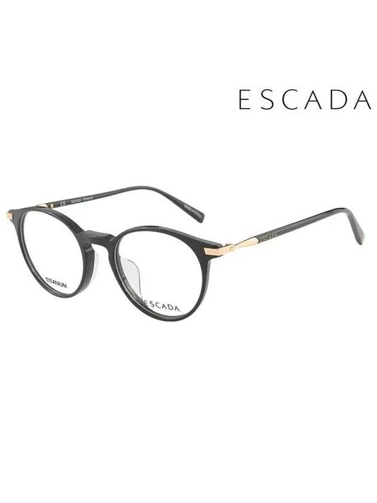 Glasses Frame VES A86F 0700 Round Titanium Men Women - ESCADA - BALAAN 1