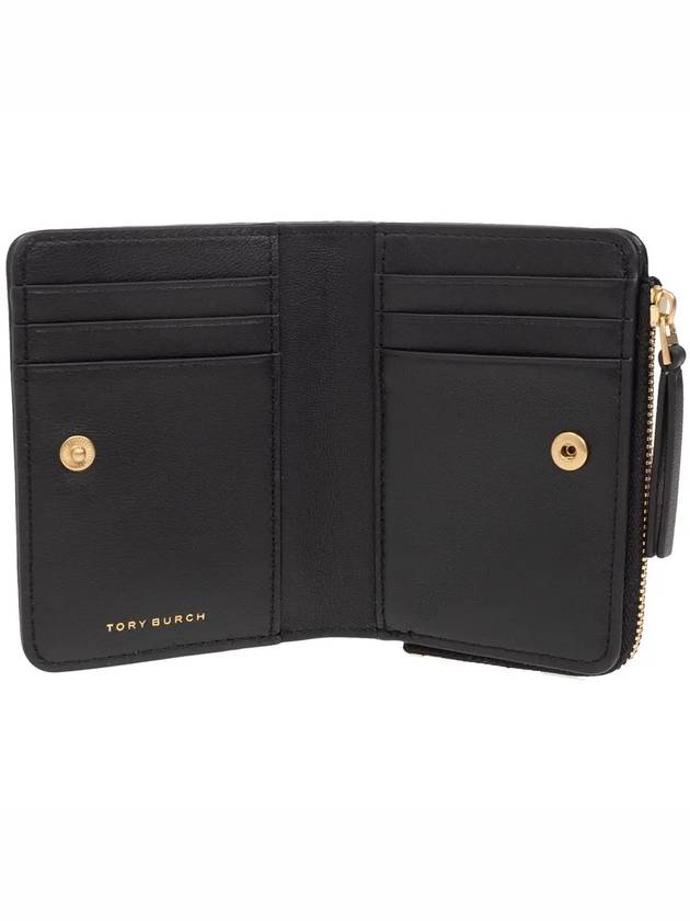 Chevron Half Wallet Black - TORY BURCH - BALAAN 5