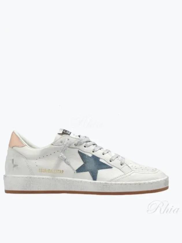 Ballstar Leather Low Top Sneakers Smoke Blue White - GOLDEN GOOSE - BALAAN 2