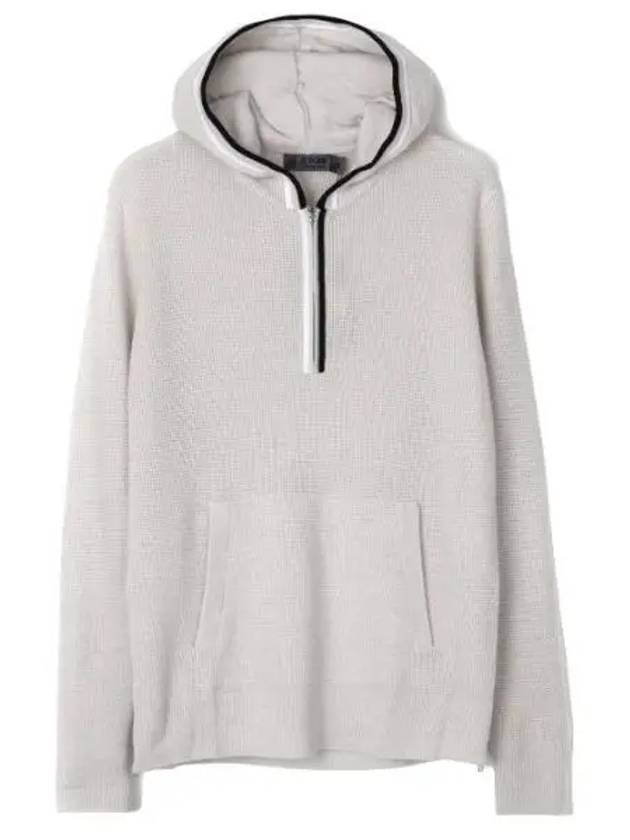 Women's Waffle Stitch Merino Wool Hoodie Quarter Zipper Sweater - G/FORE - BALAAN 2