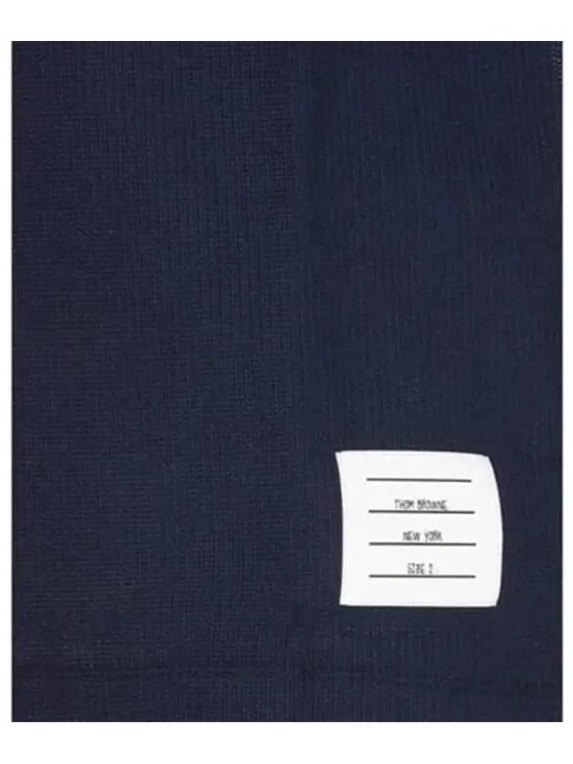 Men's RWB Stripe Cotton Polo Shirt Navy - THOM BROWNE - BALAAN 6