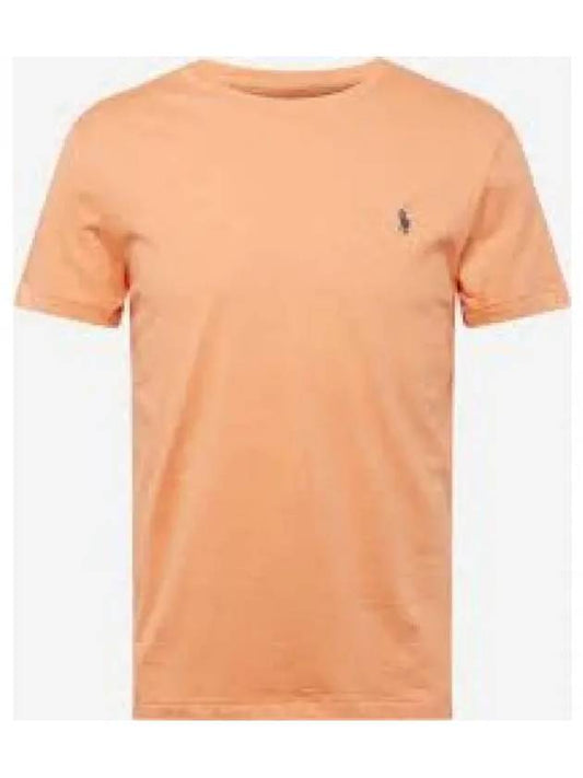 Savings Custom Slim Crew Neck T Shirt Orange - POLO RALPH LAUREN - BALAAN 1