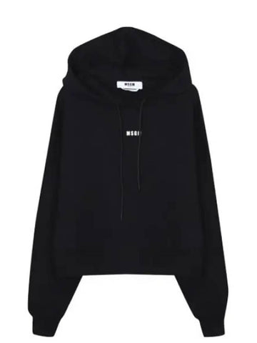 Micro Logo Cropped Hooded Sweatshirt Women - MSGM - BALAAN 1