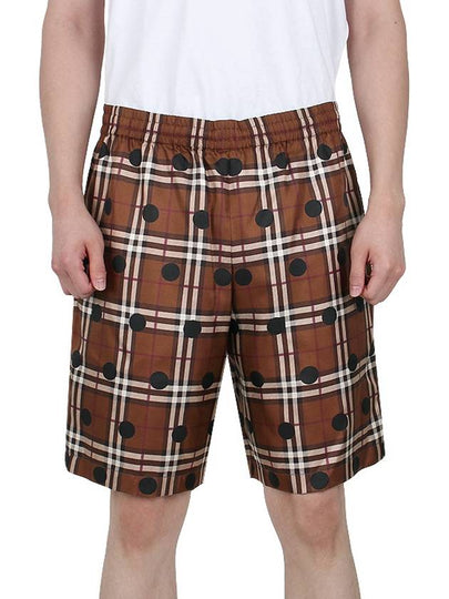 Vintage Check Polka Dot Silk Shorts Brown - BURBERRY - BALAAN 2