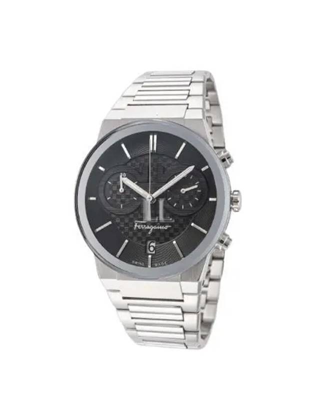 Men's Chronograph Quartz Watch Silver - SALVATORE FERRAGAMO - BALAAN 2