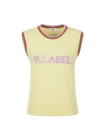 Sleeveless logo knit vest MK3SV092YEL - P_LABEL - BALAAN 1