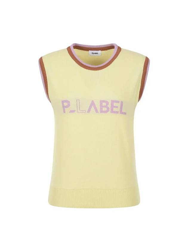 Sleeveless logo knit vest MK3SV092YEL - P_LABEL - BALAAN 1