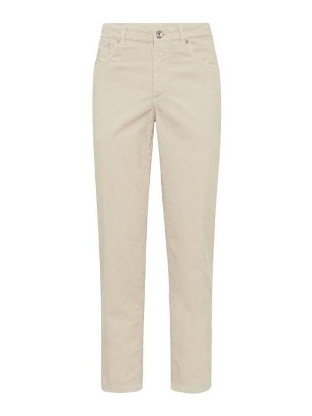 Corduroy Straight Pants Beige - BRUNELLO CUCINELLI - BALAAN 2