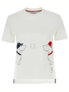 Cotton Twin Hector Embroidery Short Sleeve T-Shirt White - THOM BROWNE - BALAAN 2