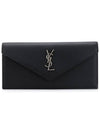 Logo Monogram Envelope Clutch Bag Black - SAINT LAURENT - BALAAN 2