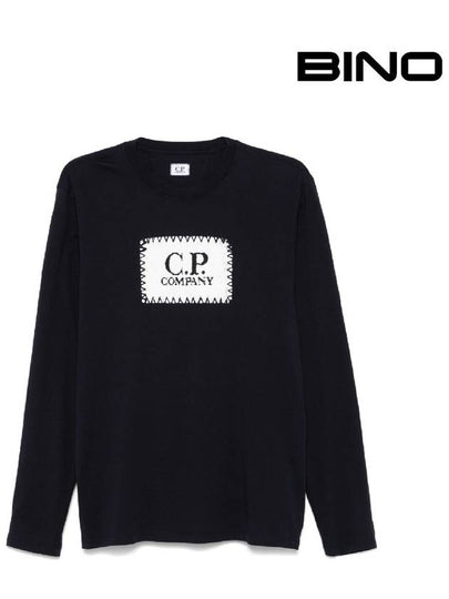 Logo Label Long Sleeve T-Shirt Black - CP COMPANY - BALAAN 2