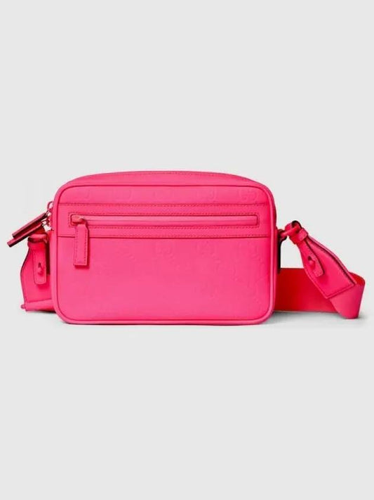 GG Rubber Effect Leather Cross Bag Fuchsia - GUCCI - BALAAN 2