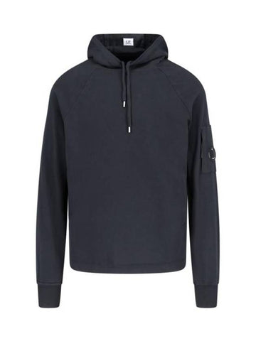 Light Fleece Hoodie Black - CP COMPANY - BALAAN 1