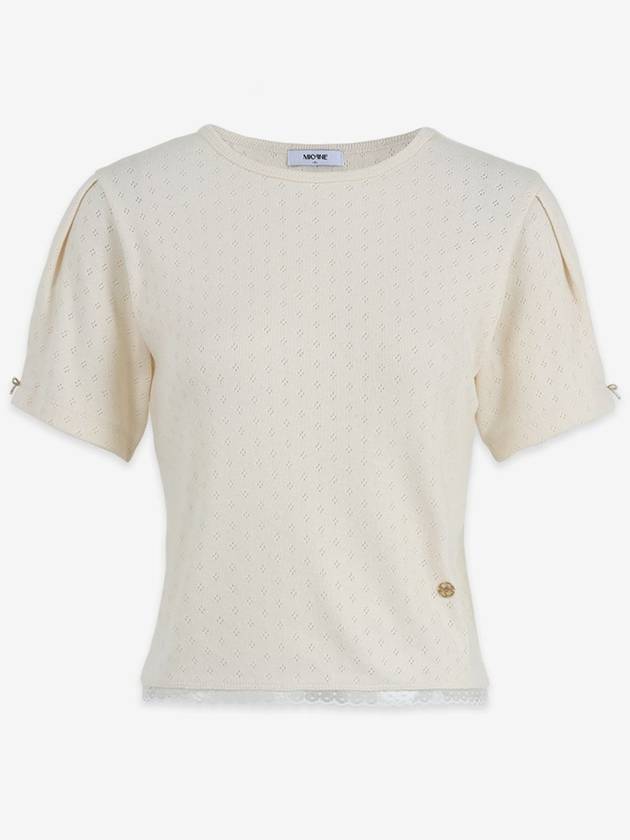Creamy punched lace tee - MICANE - BALAAN 6