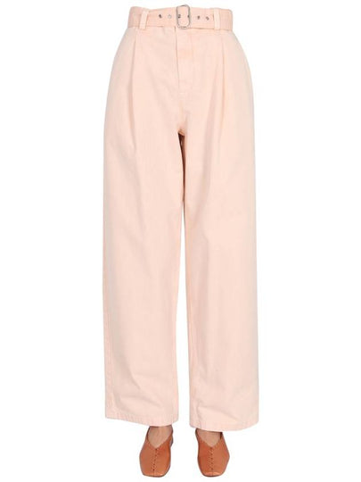 Belted Straight Pants Pink - JIL SANDER - BALAAN 2