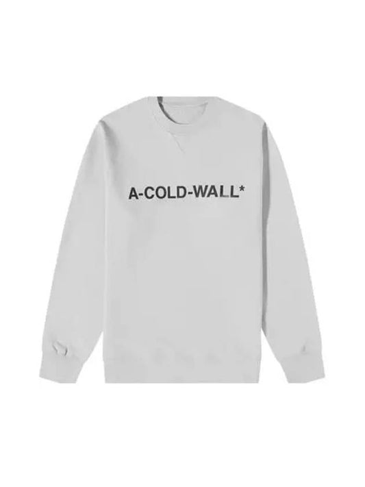 A COLD WALL Men s Light Gray Essential Logo Sweatshirt AC223MMT082I - A-COLD-WALL - BALAAN 1