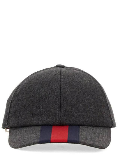 Web Canvas Base Ball Cap Dark Grey - GUCCI - BALAAN 2