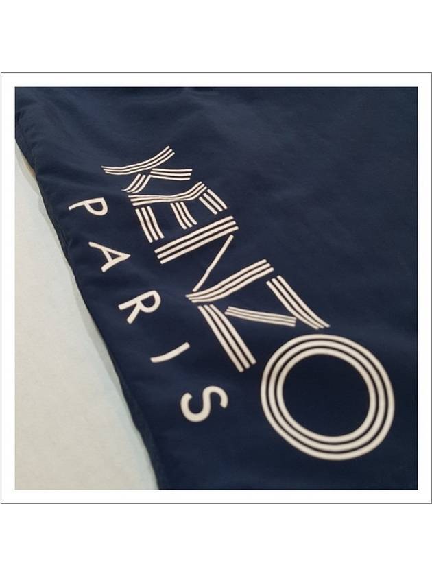 Logo Print Track Shorts Navy - KENZO - BALAAN 3