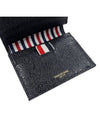 Debossed Pebble Card Wallet Black - THOM BROWNE - BALAAN 4