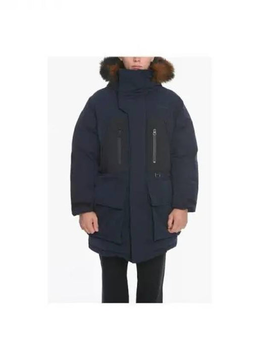 Faux fur trim oversized parka - BURBERRY - BALAAN 2