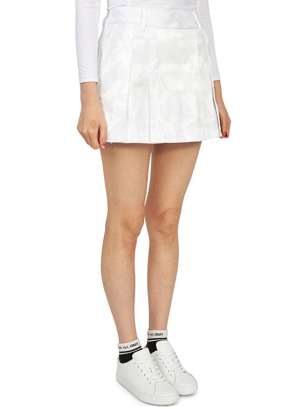 Golf Gauge Jacquard MLW 3A AE01 WHITE Women s Mini Pleated Skirt - MARK & LONA - BALAAN 4