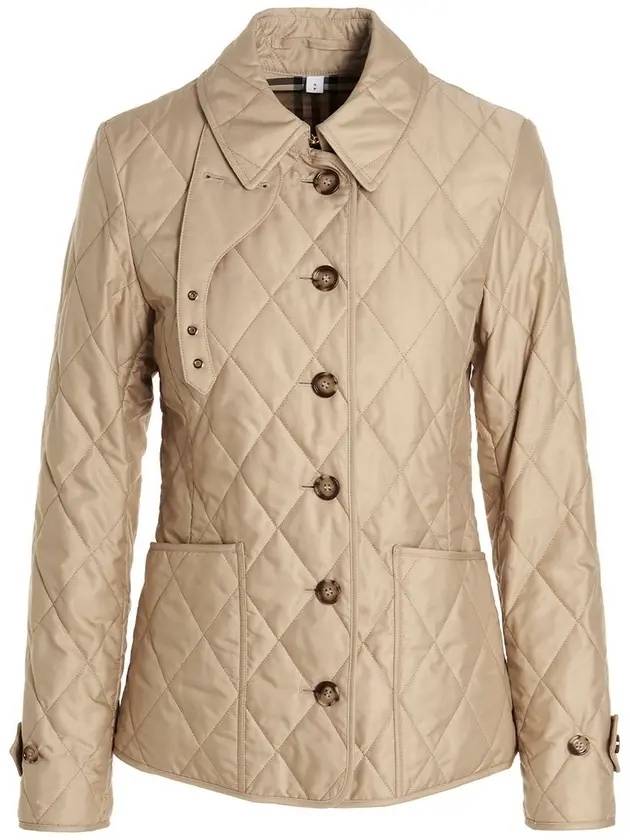 quilted padded jacket beige - BURBERRY - BALAAN.